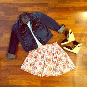 EUC🌸 Frenchi Floral Skater Mini Skirt